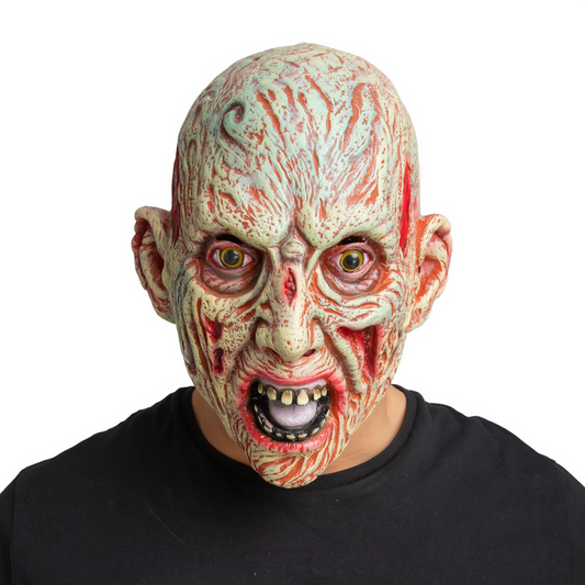 Burned Man Latex Mask Halloween Adults Freddy Style Fancy Dress Accessory