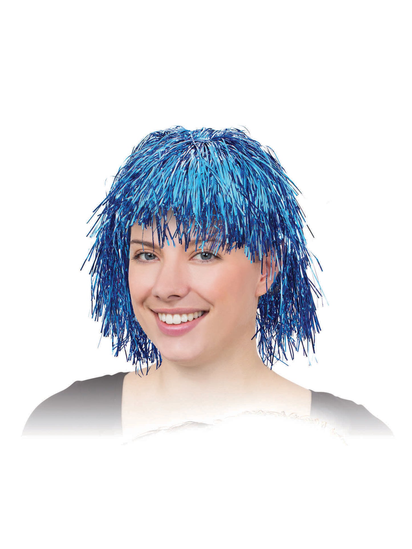 Tinsel Wig Blue