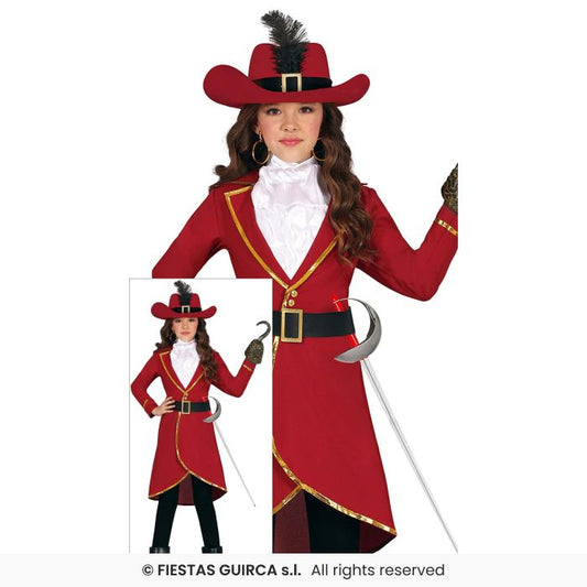 Captain Corsair Pirate Deluxe Pirates Fancy Dress Costume Book Day Kids Outfit Age 3-13