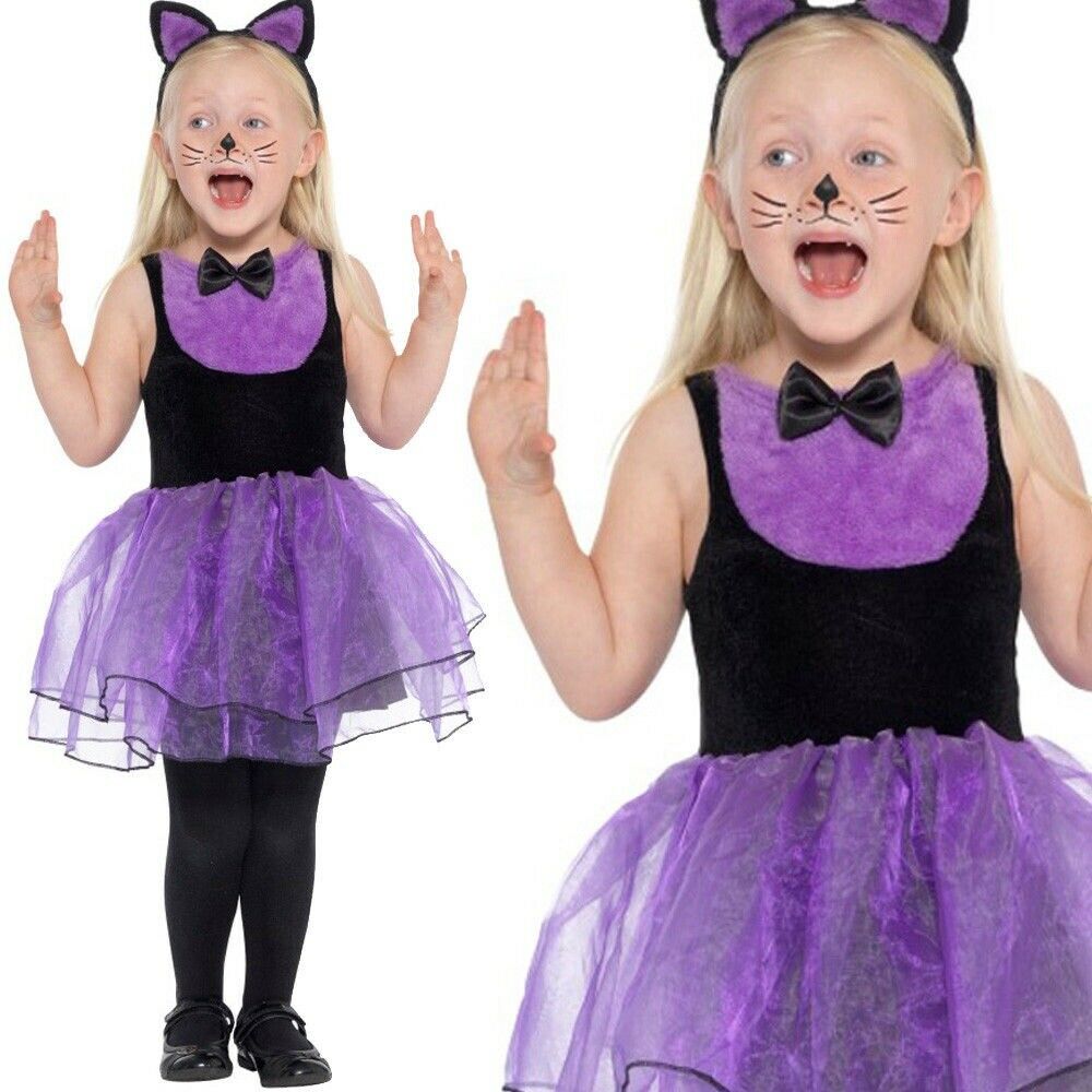 Toddler Cat Costume, Black & Purple