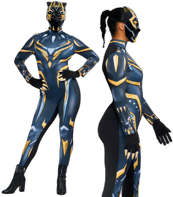 Black Panther Shuri Ladies Official Superhero Fancy Dress Costume + Mask