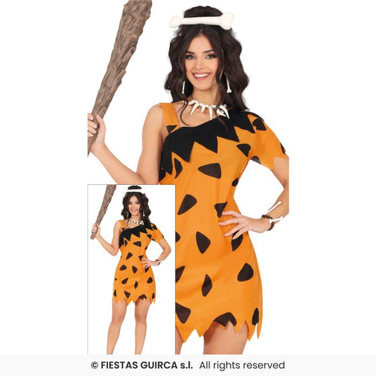 Cavewoman Ladies Kids Cartoon Fancy Dress Stone Age Costume Adults Outfit UK 8-18