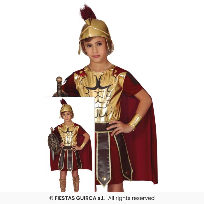 Deluxe Gladiator Costume Roman Centurion Fancy Dress Outfit Kids Book Day Age 5-12