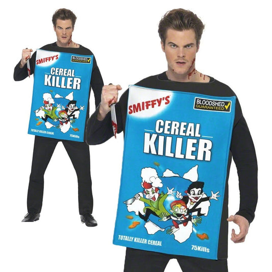 Cereal Killer Costume Mens Funny Halloween Fancy Dress Adult Novelty Outfit