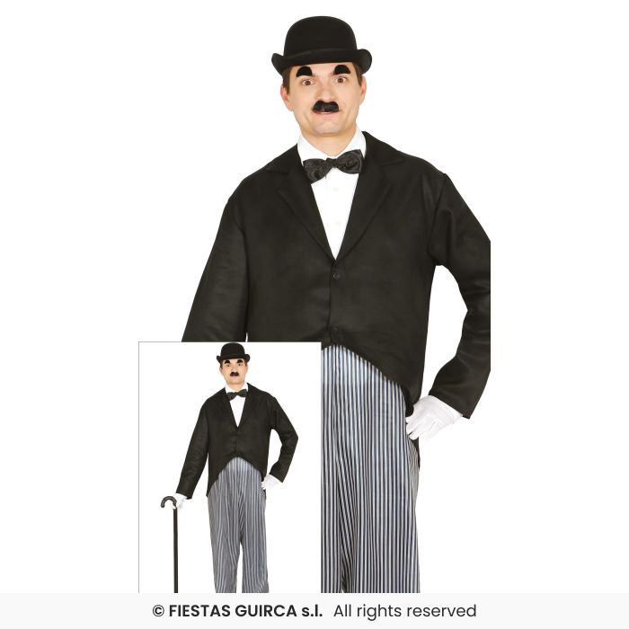 Mr Actor Costume Adults 1920s Charlie Fancy Dress Outfit Mens 20s M-L