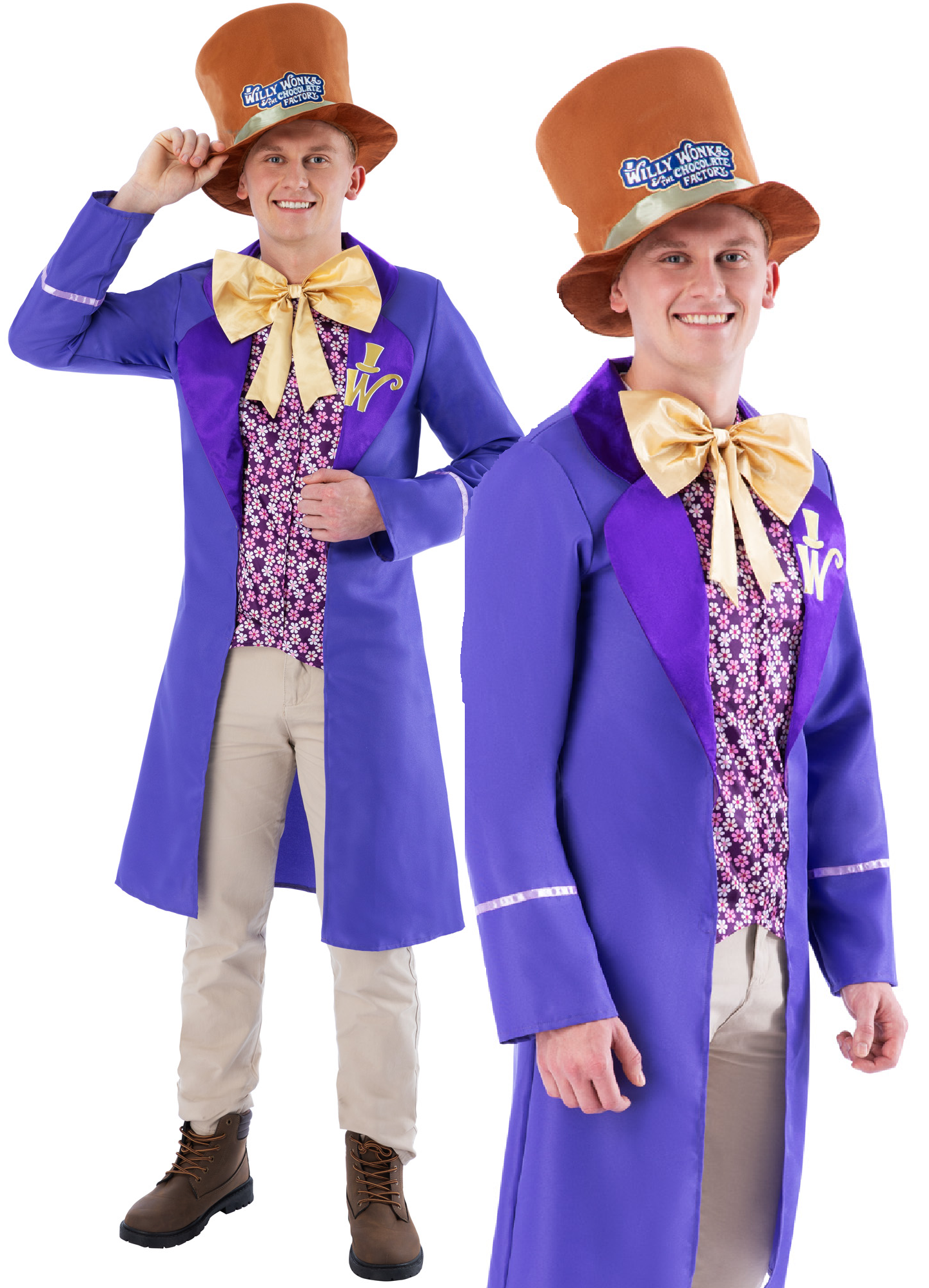 Willy Wonka Charlie & The Chocolate Factory Mens Book Day Official Fancy Dress Costume