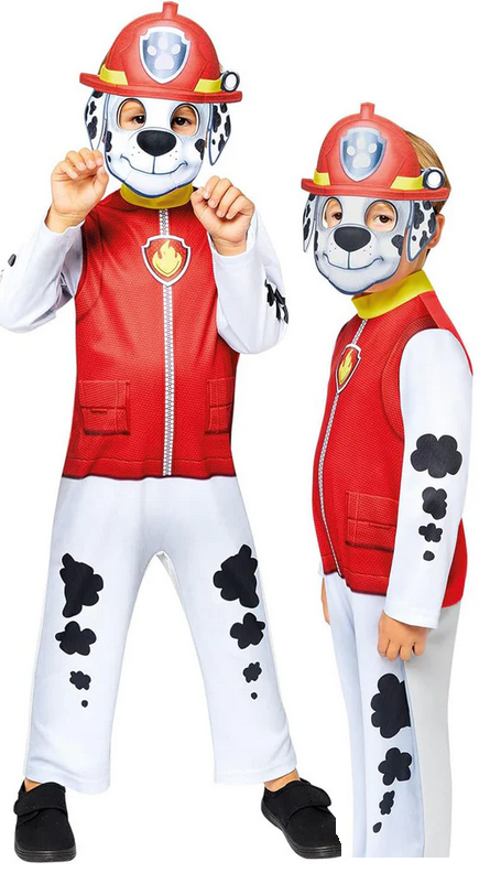 Paw Patrol Marshall Costume Toddlers Kids Official Fancy Dress Outfit Age 3-6