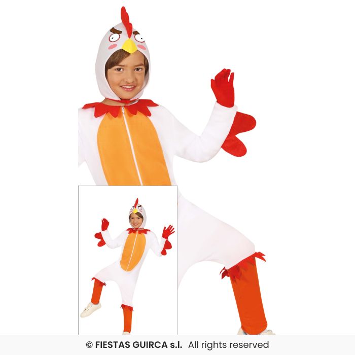 Kids Chicken Costume Book Day Farm Animal Fancy Dress Outfit Boys Girls Age 3-12