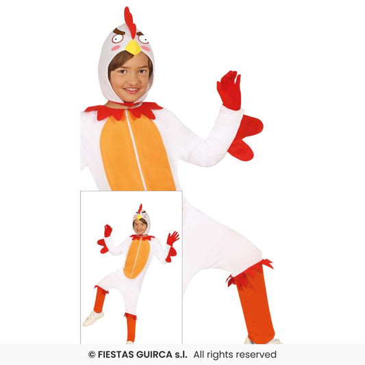 Kids Chicken Costume Book Day Farm Animal Fancy Dress Outfit Boys Girls Age 3-12