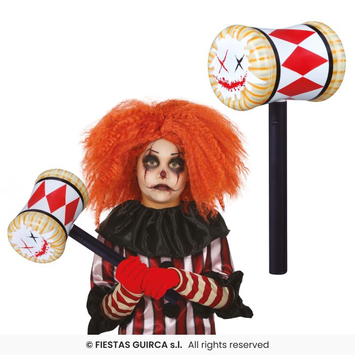 Clown Hammer Adults Fun Halloween Fancy Dress Mallet 35cm Party Prop