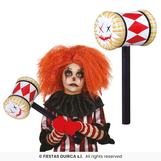 Clown Hammer Adults Fun Halloween Fancy Dress Mallet 35cm Party Prop