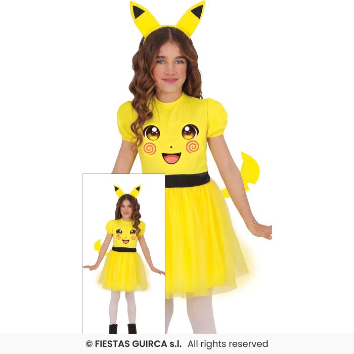 Electric Chinchilla Tutu Girls Japanese Cartoon Fancy Dress Costume Age 5-12