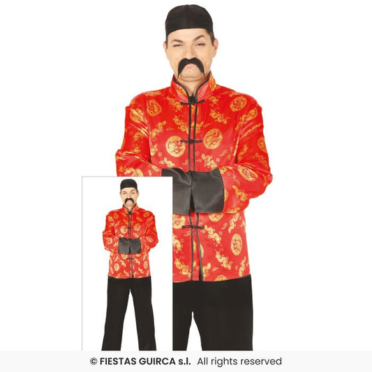 Chinese Man Oriental New Year Fancy Dress Mandarin Fancy Dress Costume Mens