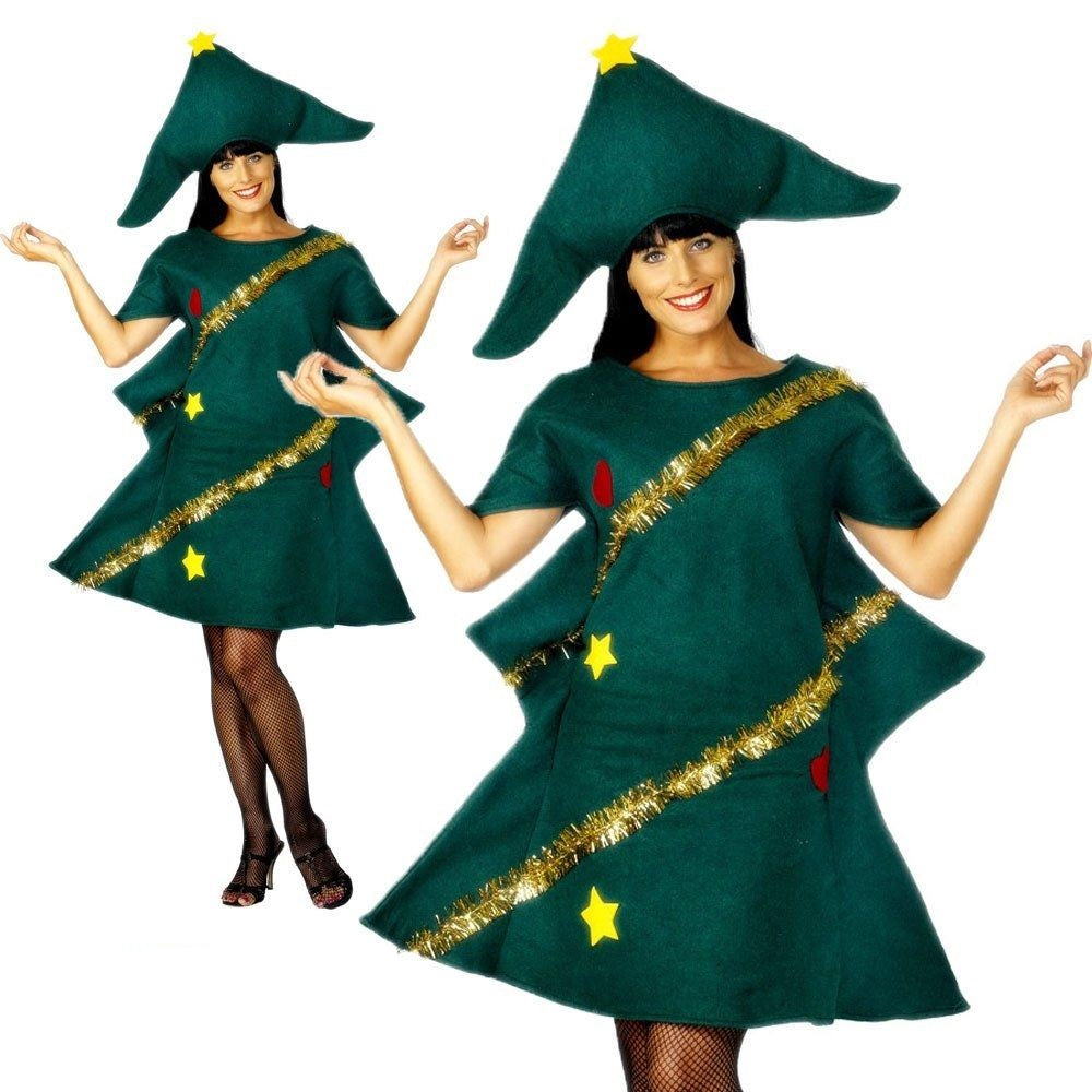 womens christmas tree fancy dress Christmas Ladies Sexy Festive Christmas Tree Costume
