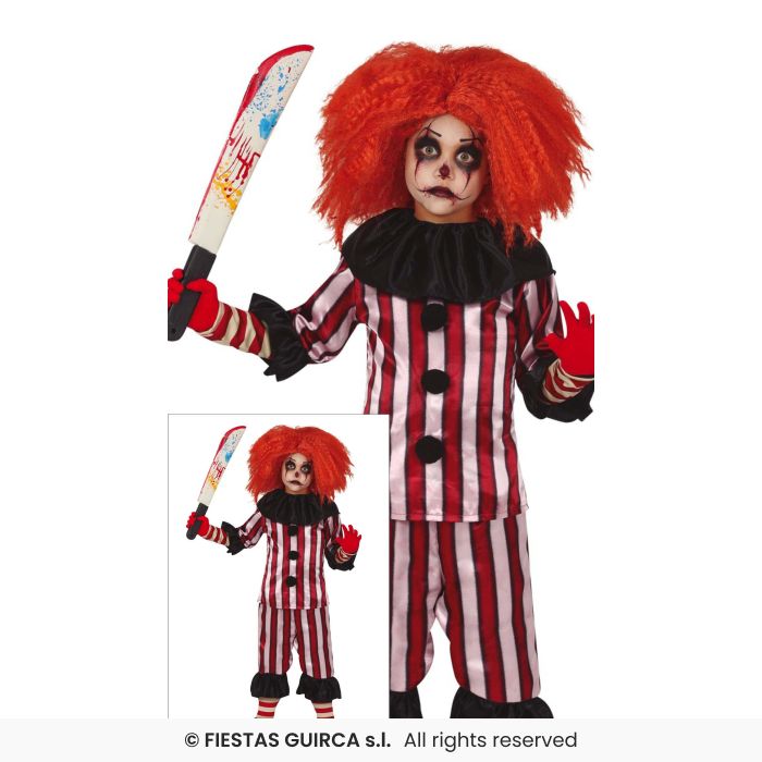 Clown Boy Costume Halloween Horror Zombie Clown Kids Fancy Dress Outfit Age 3-12