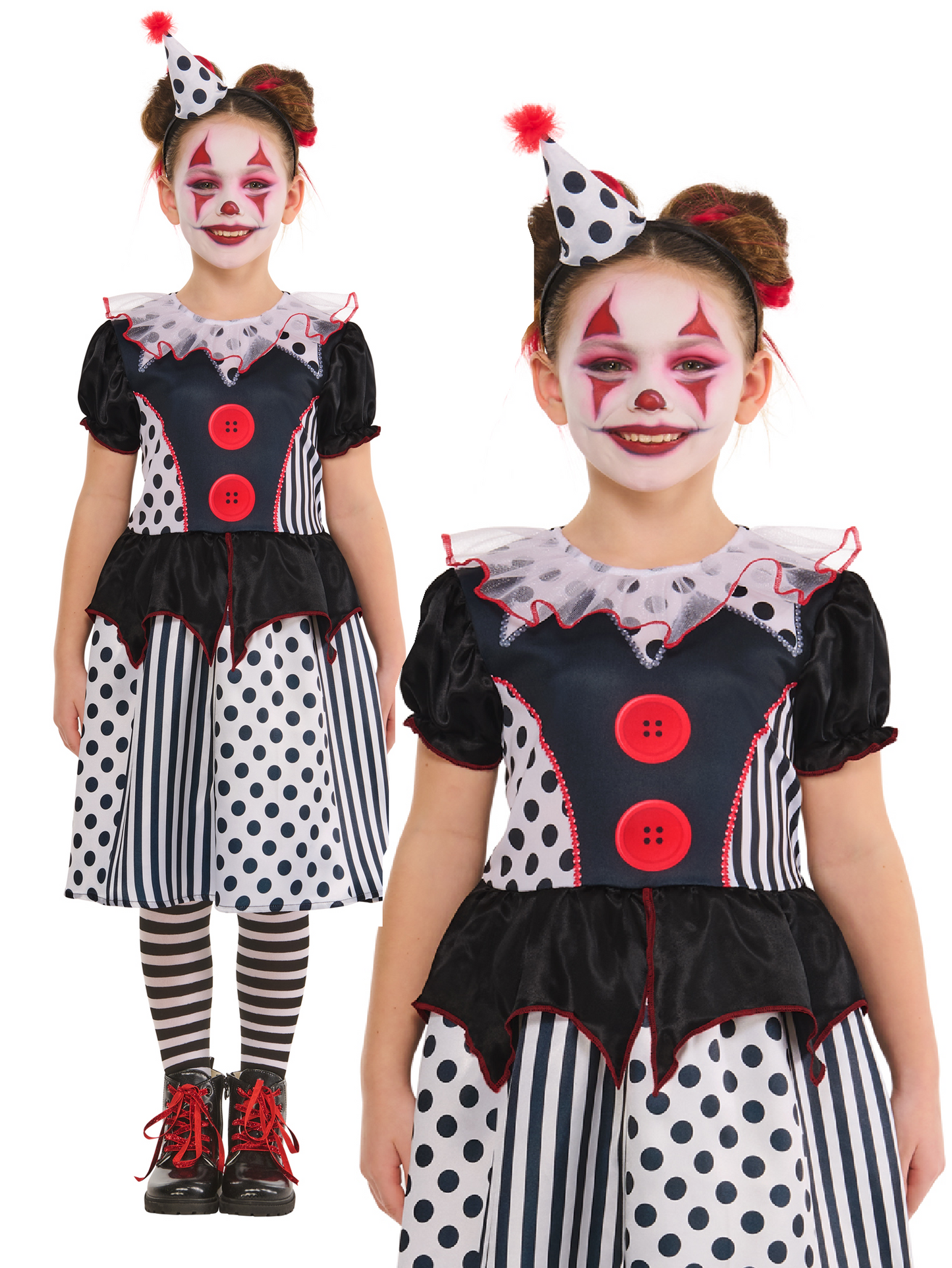 Monochrome Clown Dress