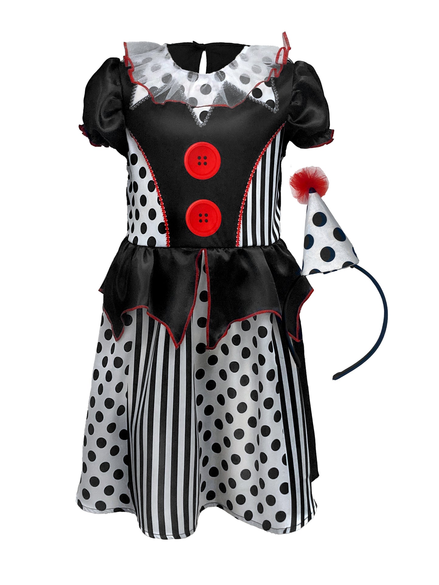 Monochrome Clown Dress