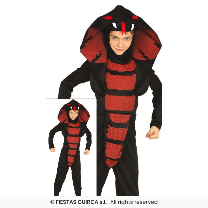 Cobra Snake Fancy Dress Costume Kids Halloween Reptile Outfit Boys Girls Age 3-12