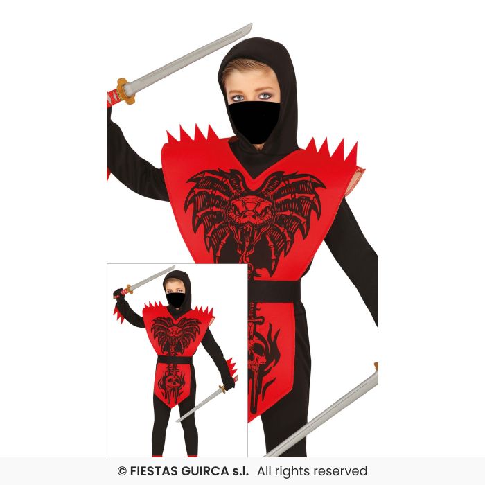 Halloween Cobra Ninja Costume Fancy Dress Kids Outfit Martial Arts Fighter Age 3-12
