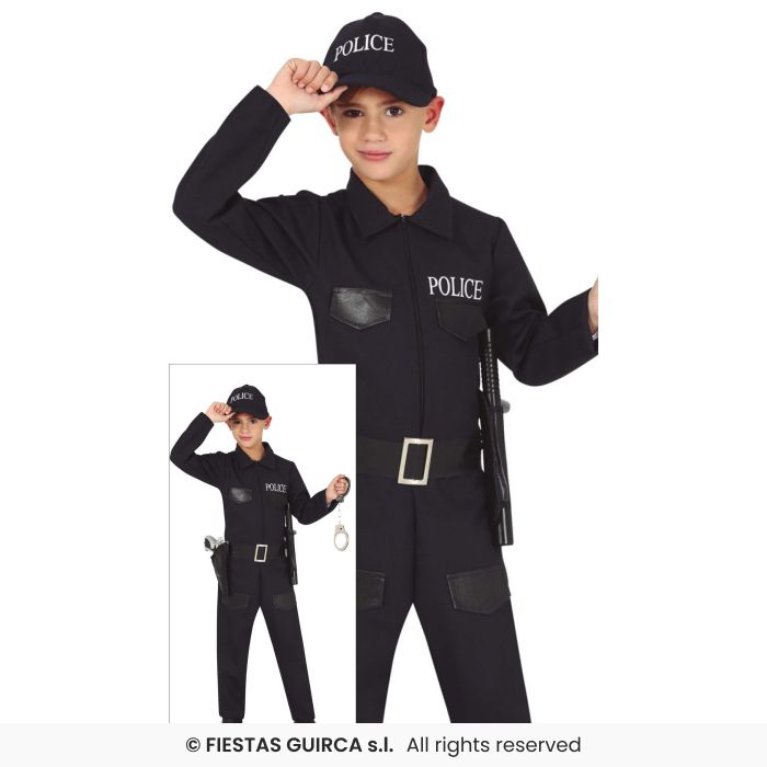 Boys Police Officer Policeman Fancy Dress Costume Cop Outfit Age 5-12