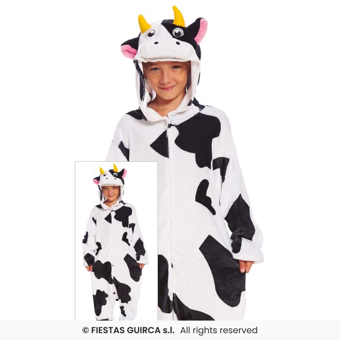Cow Costume Kids Book Day Farm Animal Fancy Dress Outfit Boys Girls Age 3-12