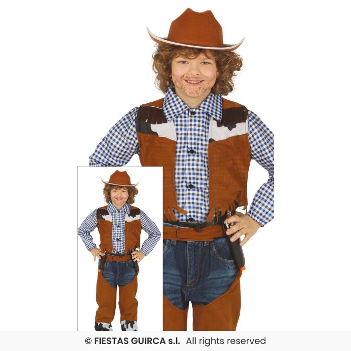 Western Boys Cowboy Wild West Rodeo Fancy Dress Costume Kids Age 3-13