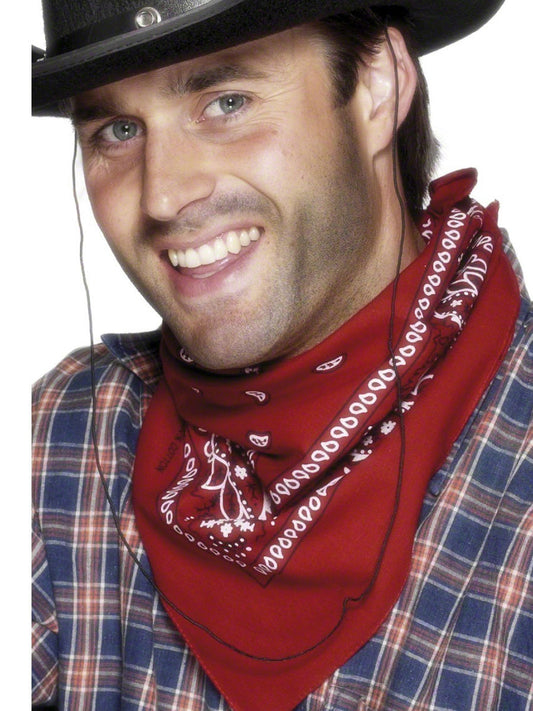 Red Cowboy Bandana Wild West Cowboy Fancy Dress Costume Prop Adults Kids