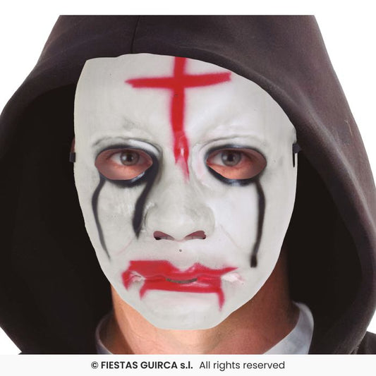 PVC Cross Mask Adults Zombie Nun Fancy Dress Mask Halloween Accessory