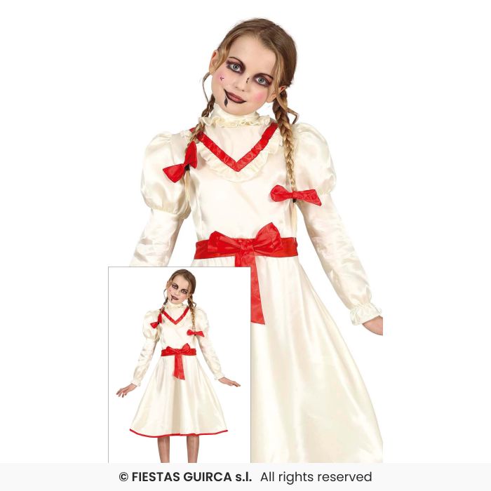 Cursed Doll Costume Girls Horror Film Megan Fancy Dress Outfit Halloween Girls Age 3-12
