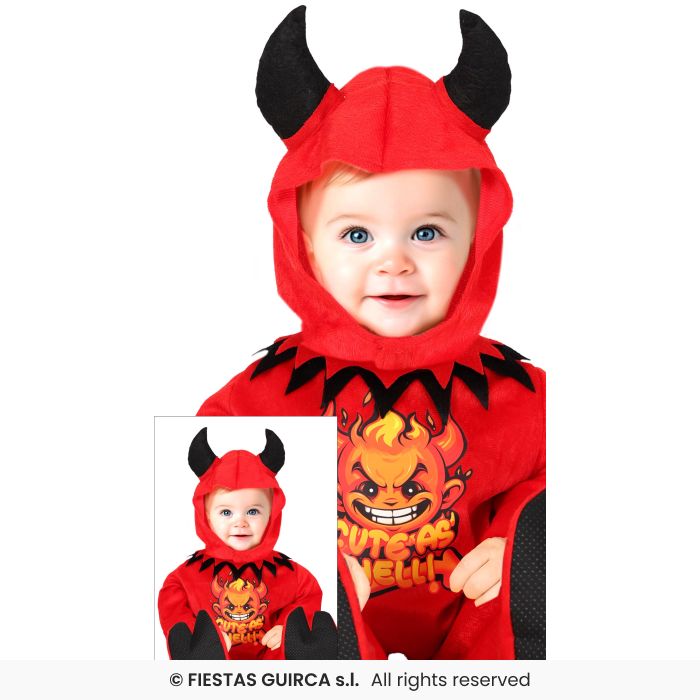 Cute As Hell Devil Costume Toddlers Outfit Devils Halloween Fancy Dress Boys Girls Age 1-2