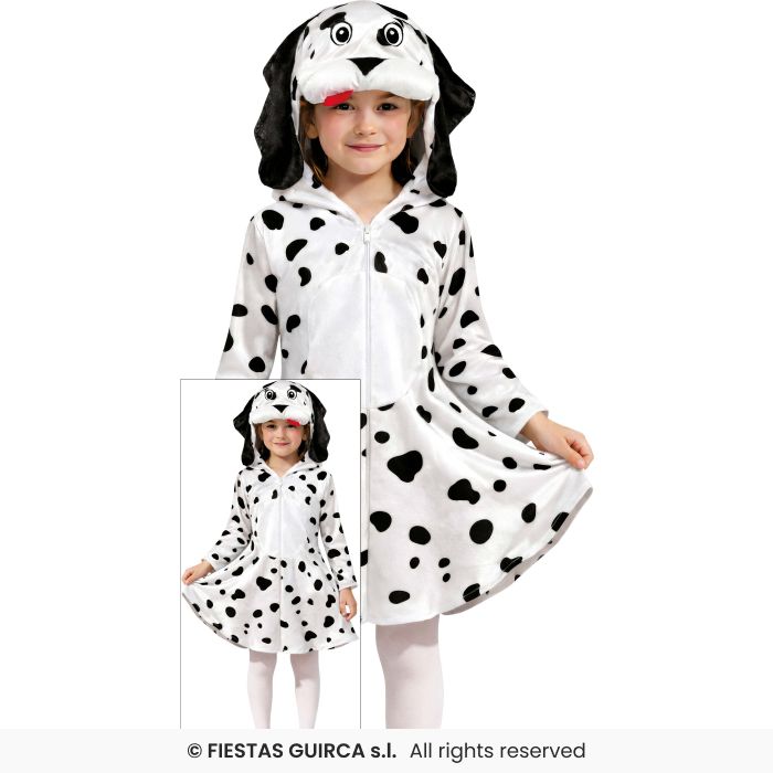 Dalmation Dog Girl Kids Fairytale Book Day Fancy Dress Costume Age 5-12