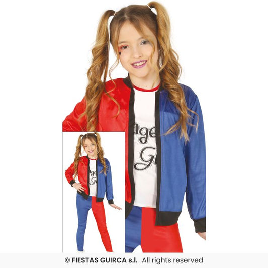 Harlequin Dangerous Glam Costume Childs Jester Halloween Fancy Dress Age 3-12