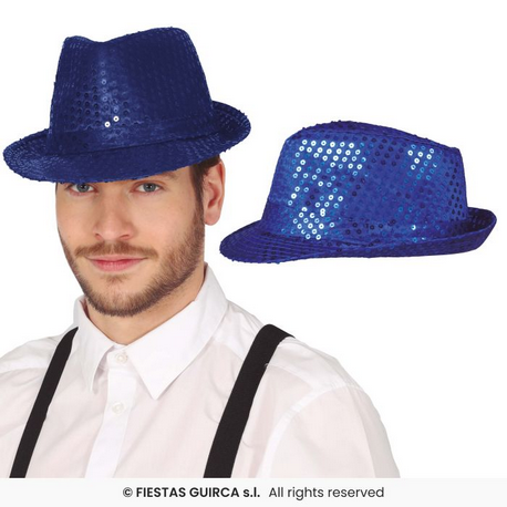Sequin Hats Showtime Fancy Dress Fedora Hat Mens Ladies Musical Show