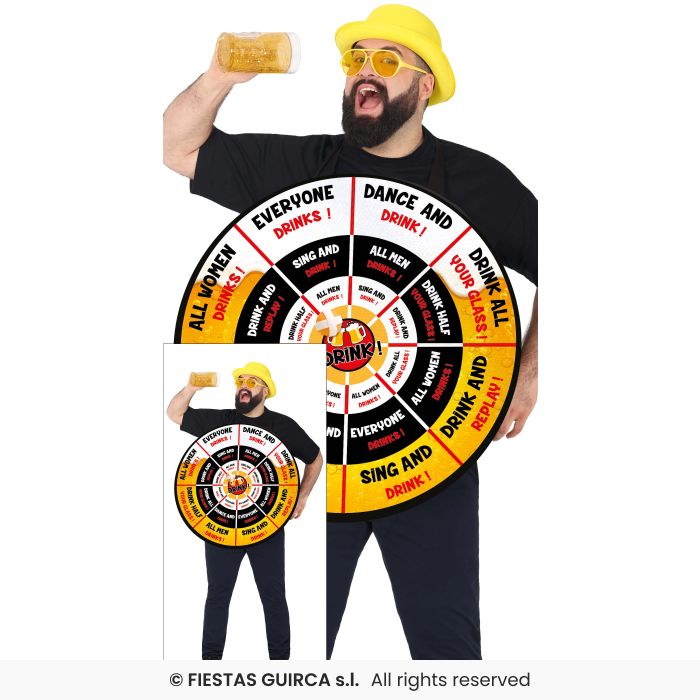 Drink Dart Board Adults Fancy Dress Costume Novelty Fancy Dress Outfit Mens