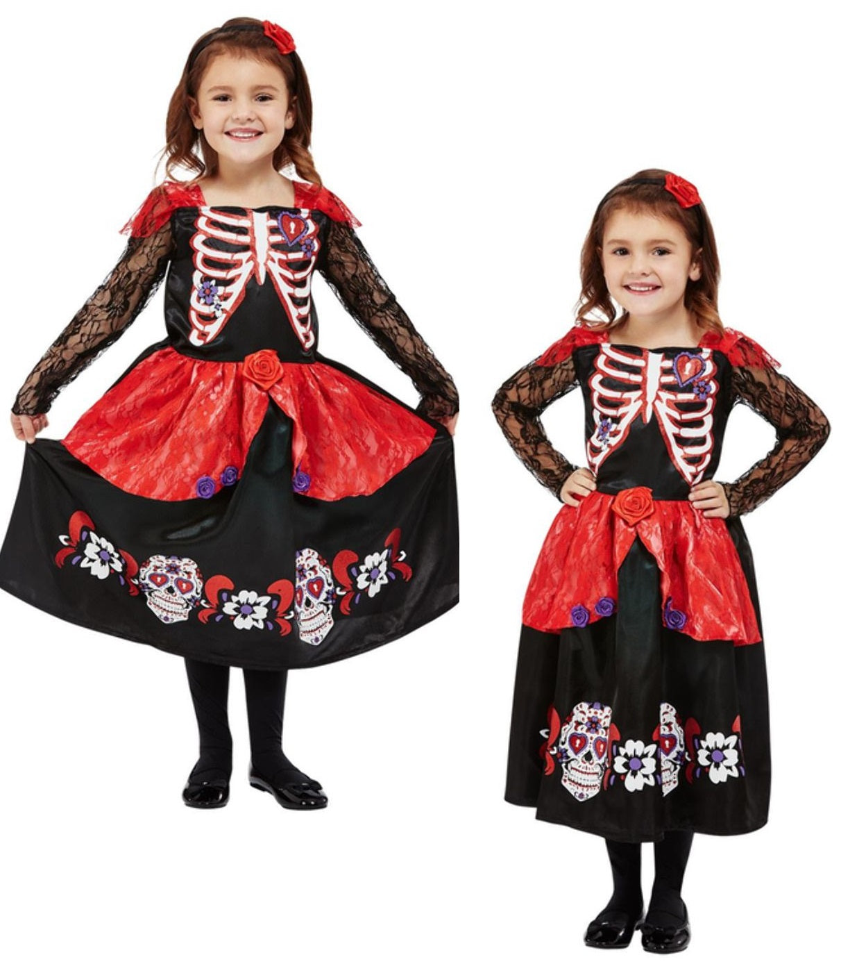 Toddlers Day Of The Dead Girl Costume