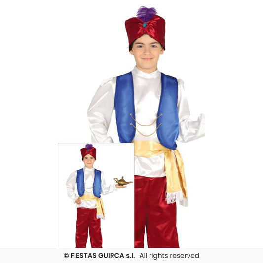 Deluxe Desert Thief Arabian Boys Fancy Dress Costume Fairytale Prince Age 3-12