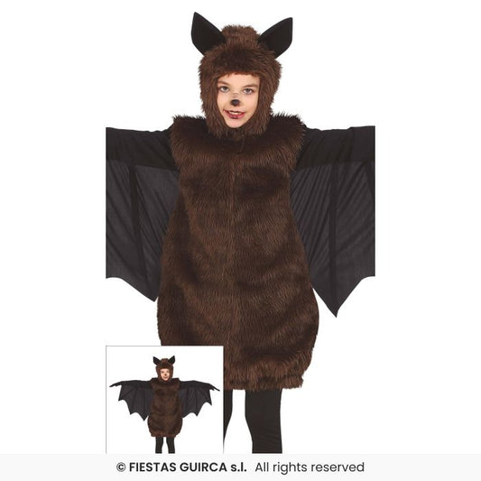 Deluxe Bat Costume Girls Boys Halloween Fancy Dress Outfit Furry Age 3-12