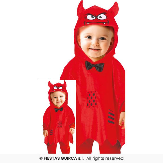 Demon Poncho Baby Costume Toddlers Fancy Dress Devil Halloween Outfit Age 1-2