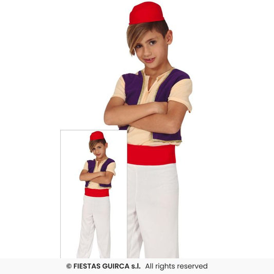 Desert Thief Arabian Boys Fancy Dress Costume Fairytale Prince Age 5-12