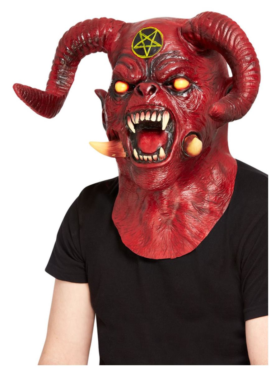 Satanic Devil Overhead Mask, Latex