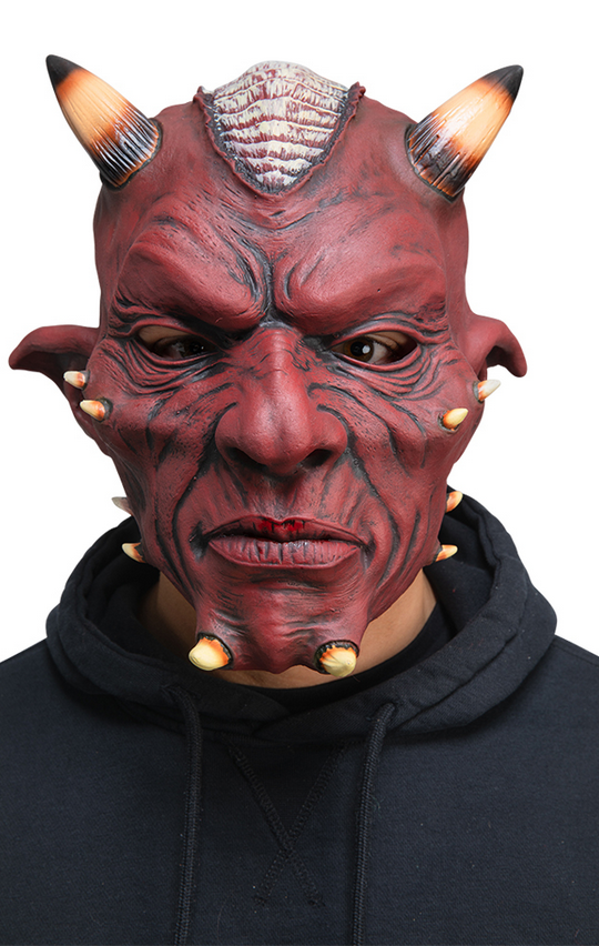 Devil Mask Adults Halloween Latex Overhead Devils Mask Fancy Dress Accessory
