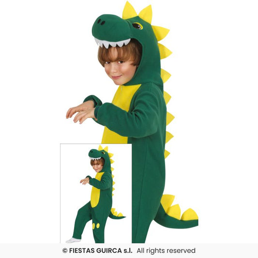 Green Dinosaur Costume Kids Wild Animal Dinosaurs Fancy Dress Outfit Age 3-12
