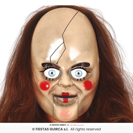 Adults Terror Doll Mask Girls Scary Porcelain Doll Fancy Dress Halloween Mask