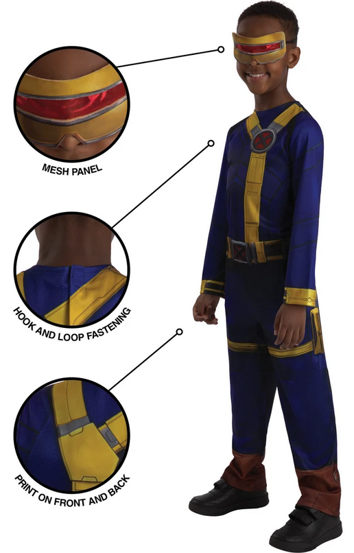 Avengers Doomsday Cyclops Costume Kids Fancy Dress Official Superhero Outfit