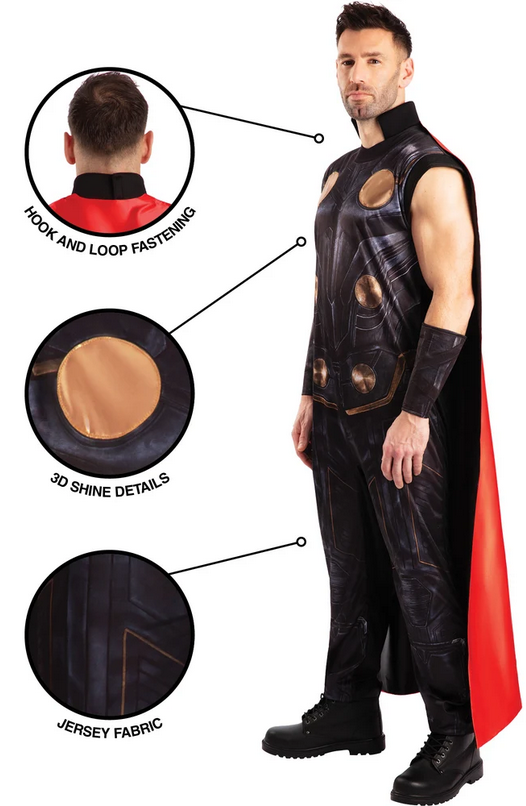 Avengers Doomsday Thor Costume Adult Fancy Dress Outfit Superhero Official