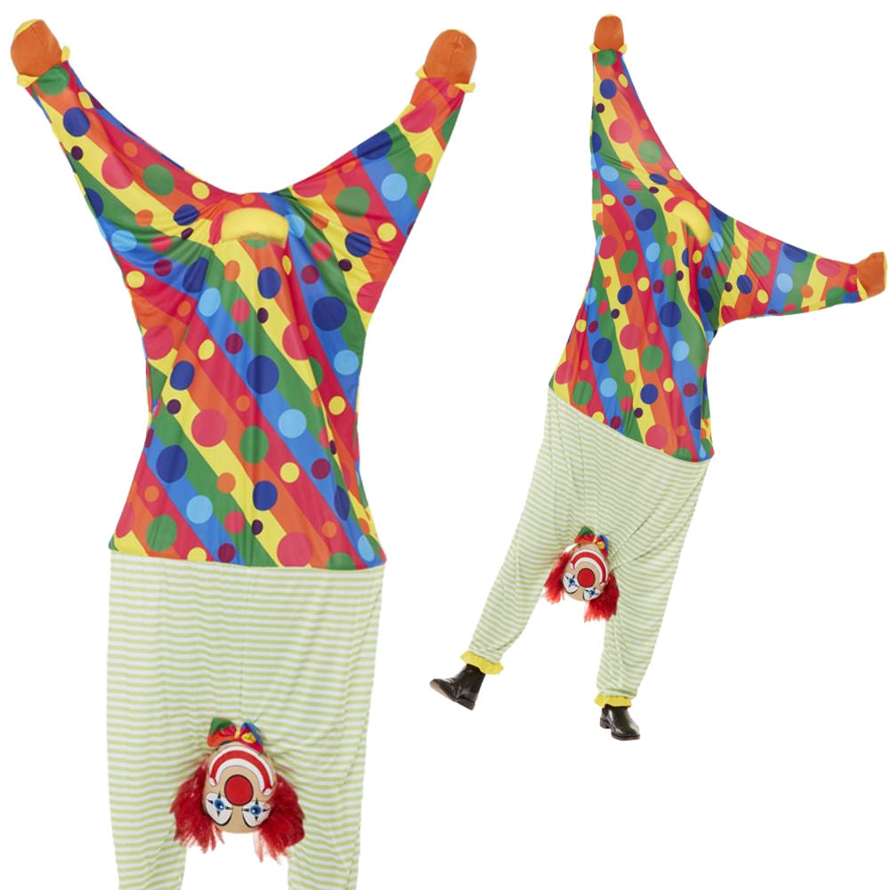 Upside Down Clown Costume, Multicoloured