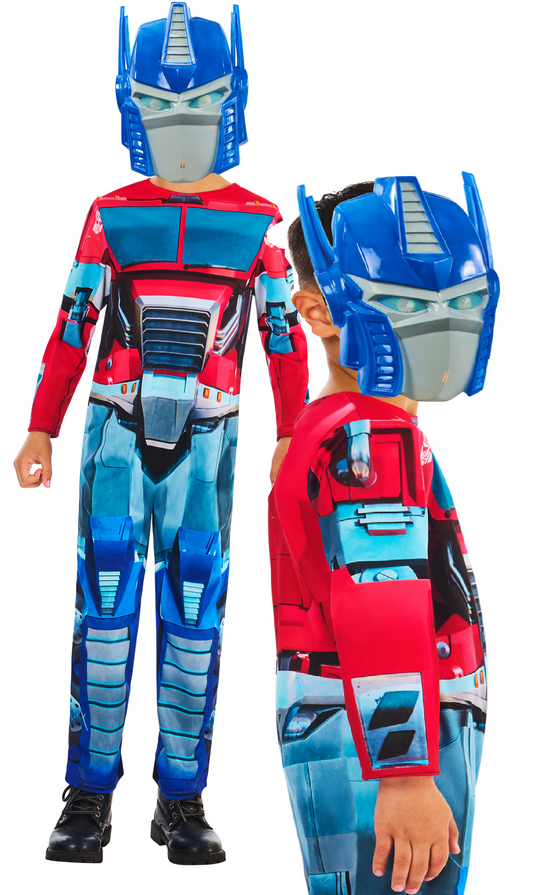 Transformers Optimus Prime Costume + Mask Official Kids Fancy Dress Outfit