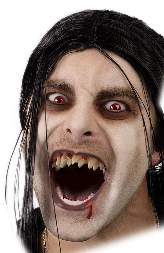 Double Fang Big Bubba Dentures Adults Vampire Fake Teeth Halloween Fancy Dress
