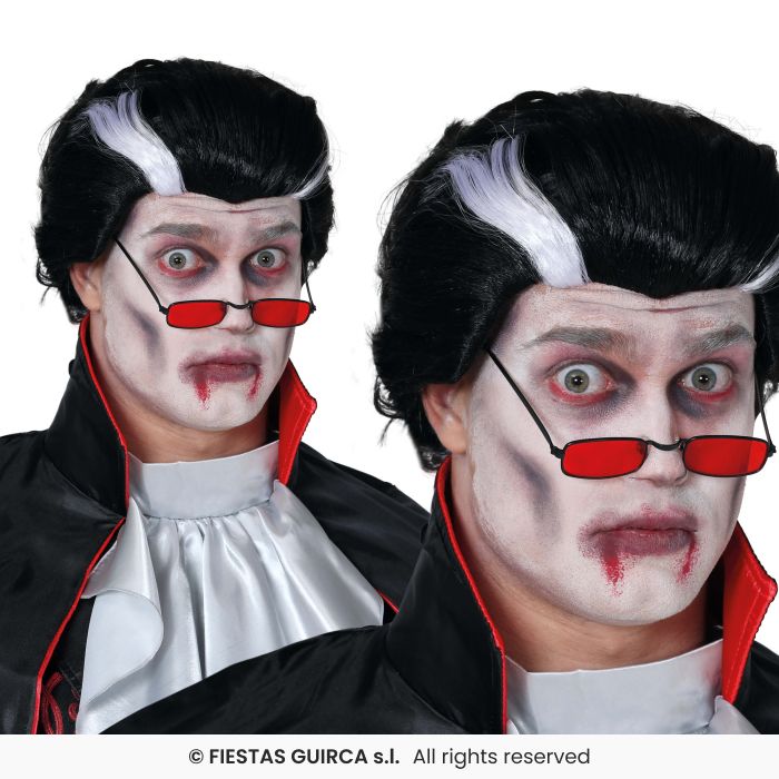 Dracula Wig Mens Halloween Vampire Wig Fancy Dress Accessory