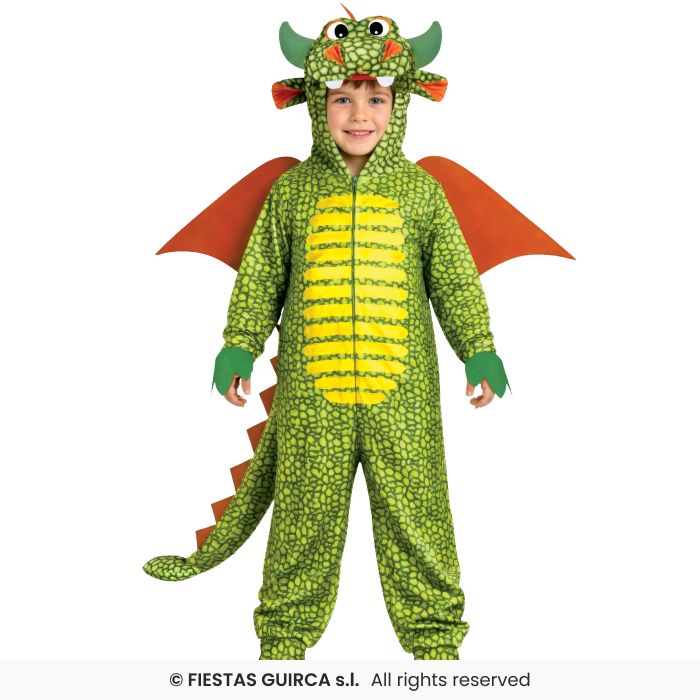 Dragon Costume Fancy Dress Outfit Kids Wild Creature Age 5-12